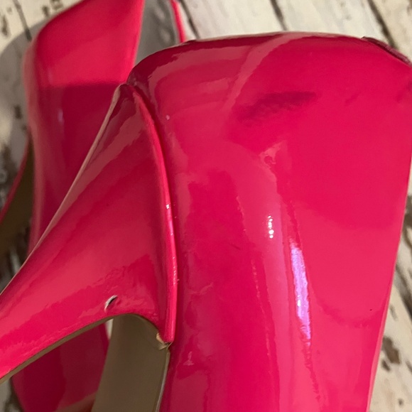 Steve Madden Size 9 Intrude HOT Pink Patent Leather Stiletto High Heel Shoes - Picture 8 of 9